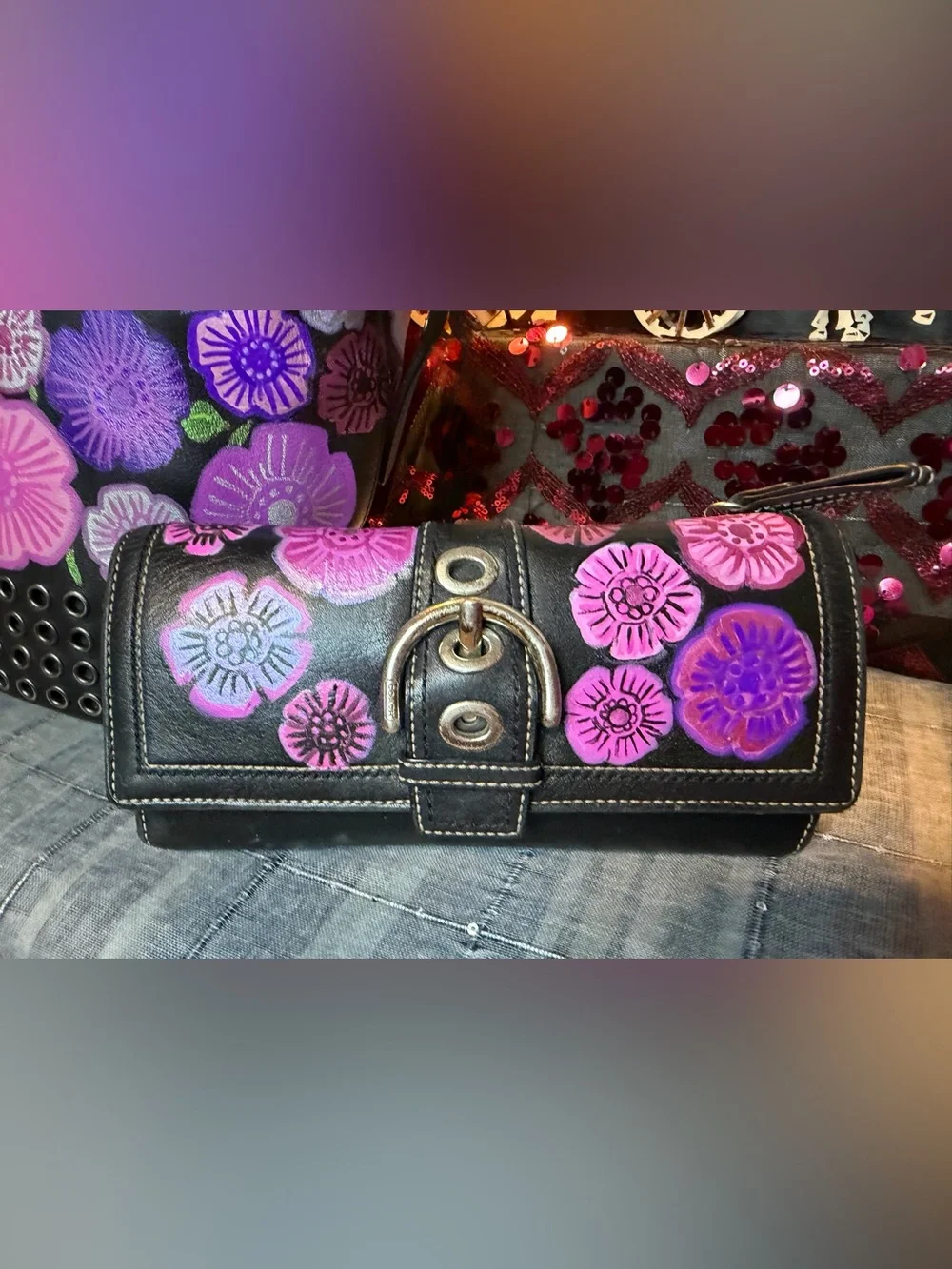 Coach 2014 Bleeker Hobo & SoHo Long Wallet OOAK Set Customized by @je_anne_art